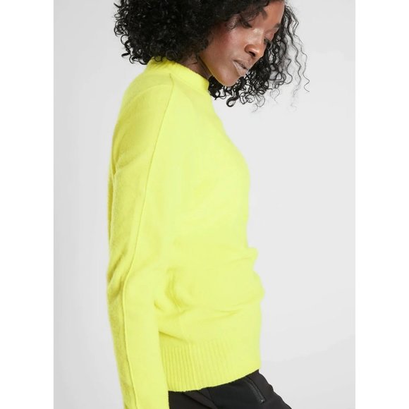 Athleta | Sweaters | Athleta Lavish Lime Transit Woolblend Mockneck Pullover  Sweater Size Small | Poshmark